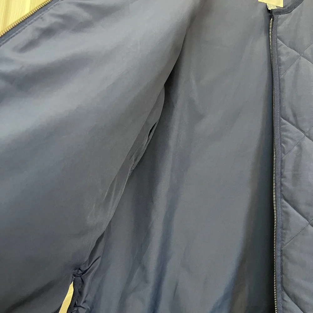 Old Navy Collarless Quilted Jacket Size Large - Picture 9 of 10
